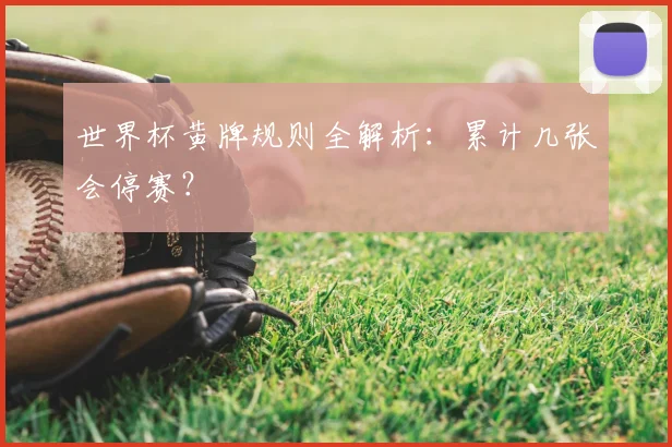世界杯黄牌规则全解析：累计几张会停赛？