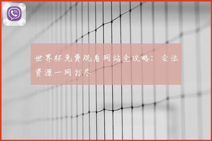世界杯免费观看网站全攻略：合法资源一网打尽